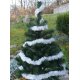 Vianočná girlanda - strieborná - 6m dlhá s Ø 5cm