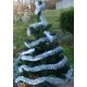 Vianočná girlanda - strieborná - 6m dlhá s Ø 5cm