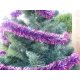 Vianočná girlanda - fialovo-tyrkysovo-zlatá - 6m dlhá s Ø 5cm