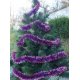 Vianočná girlanda - fialovo-tyrkysovo-zlatá - 6m dlhá s Ø 5cm