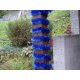 Vánoční girlanda - stříbrná-modré konce - 6 m dlouhá s Ø 7cm
