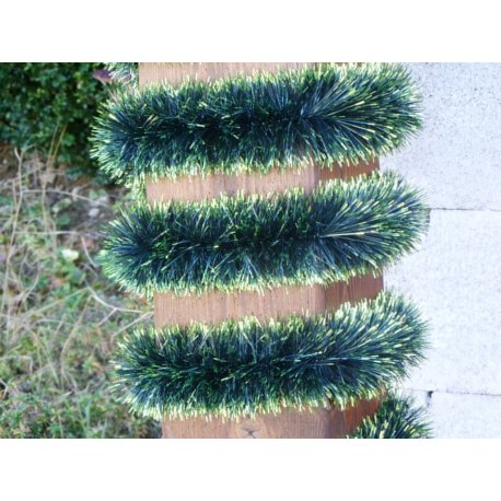 Vánoční girlanda - zeleno-světlezelená - 6 m dlouhá s Ø 7cm