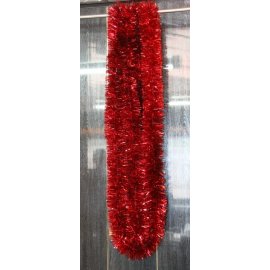 Vánoční girlanda - stříbrná-modré konce - 6 m dlouhá s Ø 7cm