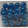 Vianočné gule na stromček tyrkysovomodré lesklé 36 ks - 2 cm