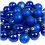 Vianočné gule na stromček tmavo - modré 36 ks - 2 cm