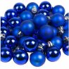 Vianočné gule na stromček tmavo - modré 36 ks - 2 cm
