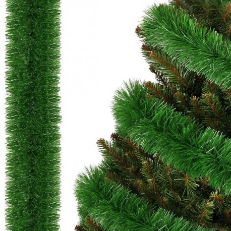 Vánoční girlanda - zeleno-světlezelená - 6 m dlouhá s Ø 7cm