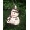 Vianočná dekorácia biela - Snehuliak 7x5 cm - 2 ks