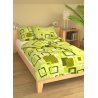 Posteľné obliečky Geo zelená 1x70x90 cm, 1x140x220 cm, 100 % bavlna